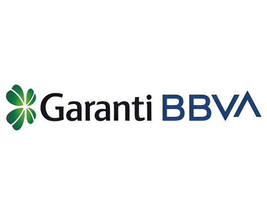 Garanti BBVA'ya air resmi logo, yonca ve BBVA logosu içeriyor.