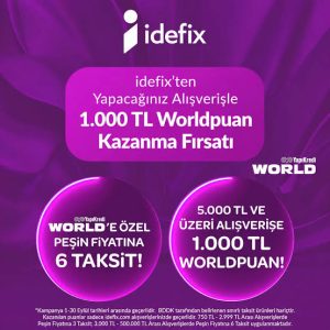 İdefix ve Yapıkredi ortak kampanyası, mor renklerde.